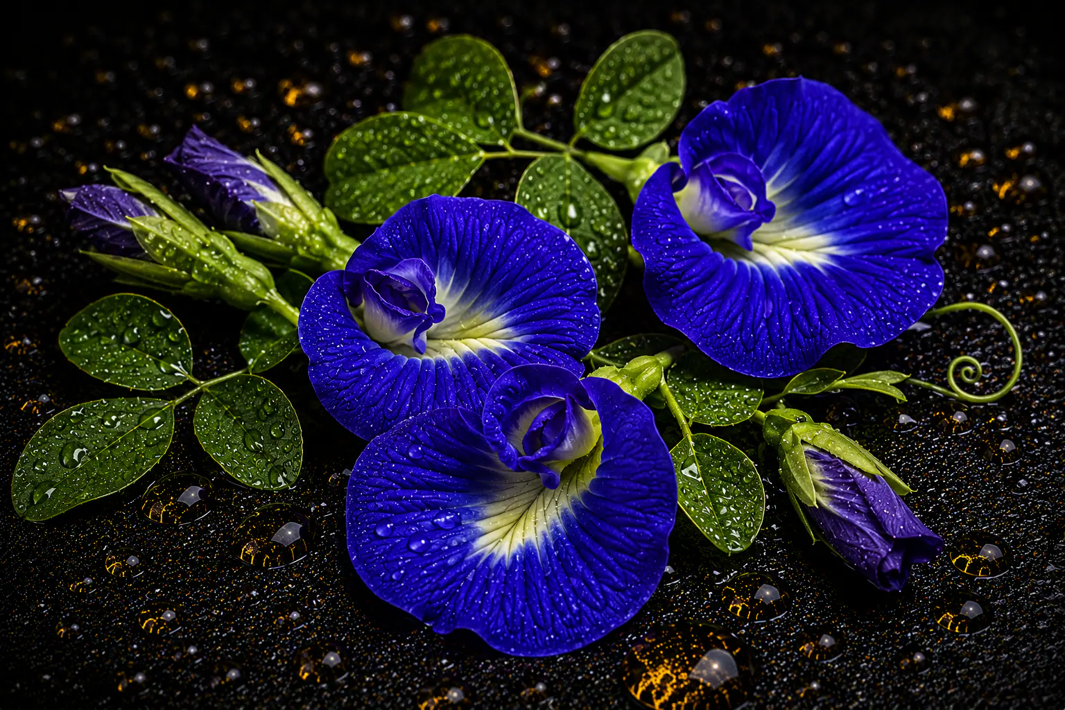 Butterfly Pea flower, Clitoria ternatea, the violet behind SERENE